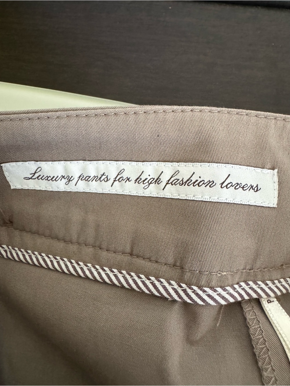 PESERICO Women Beige Cotton Pants 8/44 EUC - Picture 8 of 9